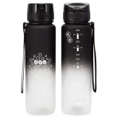 Ars Una: Borraccia motivazionale bianco-nera senza BPA 1000ml immagine 2