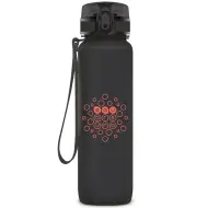 Ars Una: Borraccia motivazionale grigio scuro senza BPA 1000ml
