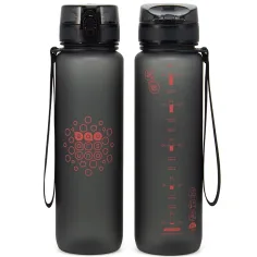 Ars Una: Borraccia motivazionale grigio scuro senza BPA 1000ml immagine 2