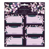 Ars Una: Botanic Orchid etichette per quaderni, confezione da 3x6 pezzi