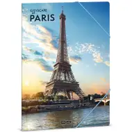 Ars Una: Cartellina con elastico A/4 Cityscape di Parigi