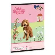 Ars Una: Cute Animals - Cagnolino quaderno a righe A/5 per la 1ª classe, 14-32