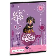 Ars Una: Cute Animals - Quaderno a righe A/5 per la 3ª classe con cucciolo di bassotto