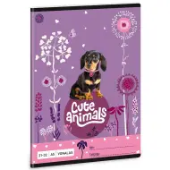 Ars Una: Cute Animals - Quaderno a righe con cucciolo di bassotto A/5