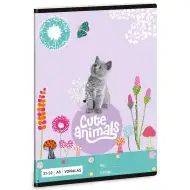 Ars Una: Cute Animals - Quaderno a righe con gattino A/5