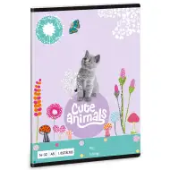 Ars Una: Cute Animals - Quaderno a righe per la 1ª classe con gattino A/5