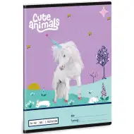 Ars Una: Cute Animals - Quaderno a righe per la 2ª classe A/5 16-32 con motivo unicorno