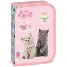 Ars Una: Cute Animals Tea Party astuccio imbottito pieghevole a tema gatti 12,8x19,3x3,6 cm