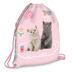 Ars Una: Cute Animals Tea Party sacca da ginnastica a tema gatti, sacca sportiva 32x42 cm