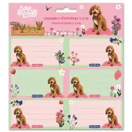Ars Una: Cute Animals etichette per quaderni con cagnolini confezionate 3x6 pezzi