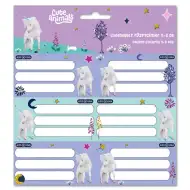 Ars Una: Cute Animals etichette per quaderni unicorno confezionate 3x6 pezzi