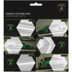 Ars Una: Etichette per quaderni confezionate con motivo Lamborghini verde, confezione da 3 x 6 pezzi