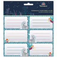 Ars Una: Etichette per quaderni confezionate con motivo unicorno Stardust 3x6 pezzi