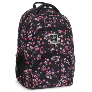 Ars Una: Pearl Blossom Black zaino scolastico ergonomico con fiori, 33x45x24 cm