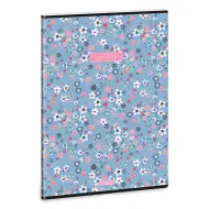 Ars Una: Pearl Blossom quaderno a righe blu con chiusura extra A/4
