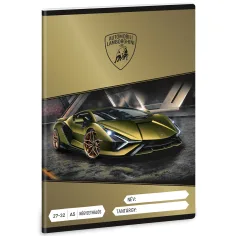 Ars Una: Quaderno a quadretti giallo con motivo Lamborghini A5 27-32