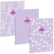 Ars Una: Quaderno a righe A/4 Soft Touch Purple Spring con punti metallici extra