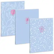 Ars Una: Quaderno a righe A/4 Soft Touch Skyblue Spring con graffe extra