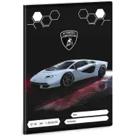 Ars Una: Quaderno a righe Lamborghini in metallo argentato per la 3ª classe, 32 pagine, formato A/5