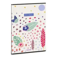 Ars Una: Quaderno a righe con clip extra Cream Hibiscus A/4