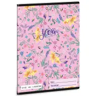 Ars Una: Quaderno a righe con fiori per la terza classe A/5