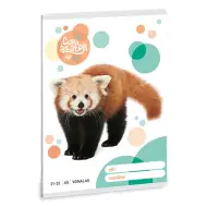Ars Una: Quaderno a righe con panda rosso carino A/5 21-32