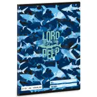 Ars Una: Quaderno a righe con squali "Lord of the Deep" A/5