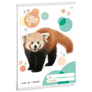 Ars Una: Quaderno a righe per la prima classe con panda rosso carino A/5 14-32