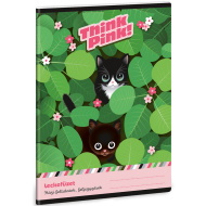 Ars Una: Quaderno per appunti Think Pink con gattino, 38 pagine, formato A/5