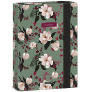 Ars Una: Scatola per quaderni A/5 verde a fiori