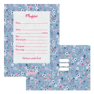 Ars Una: Set di 10 inviti Pearl Blossom Blue con busta