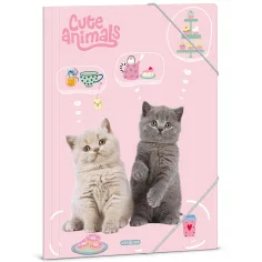 Ars Una: Tea party degli animali carini - cartellina elastica a tema gatti, formato A4