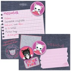 Ars Una: Think Pink con gattini, set da 10 inviti con buste