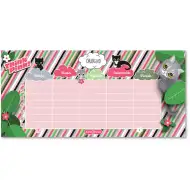 Ars Una: Think Pink orario scolastico a tema gatto, una pagina, fronte-retro