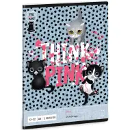 Ars Una: Think Pink quaderno a righe con gattini carini per la 3ª classe, 32 pagine, formato A/5