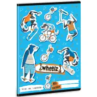 Ars Una: Wheelz quaderno a righe blu per la 3ª classe, 32 pagine, formato A/5