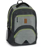 Ars Una: Zaino ergonomico da 27 litri in grigio scuro e chiaro per la scuola.