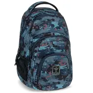 Ars Una: Zaino scolastico Hyde mimetico blu AU-2, 32x46x22 cm