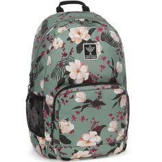Ars Una: Zaino scolastico Verde floreale AU-14 32x51x25 cm