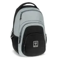 Ars Una: Zaino scolastico arrotondato Ash AU-2 grigio-nero, 32x46x22cm