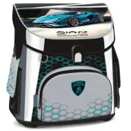 Ars Una: Zaino scolastico compatto ergonomico con chiusura magnetica Lamborghini, 33x41x24cm