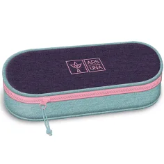 Ars Una: astuccio grande viola-turchese 23x5,5x9cm