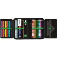 Ars Una: astuccio pieghevole verde con stampa Lamborghini, completo, 12,8x19,3x3,6 cm immagine 2