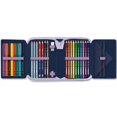 Ars Una: astuccio ripiegabile floreale Navy Bloom completo 12,8x19,3x3,6 cm immagine 2