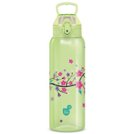 Ars Una: borraccia 3D Snow Flower con fiori verdi, senza BPA, 700 ml