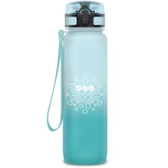 Ars Una: borraccia motivazionale a sfumatura, senza BPA, opaca - 1000 ml - Ice