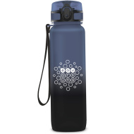 Ars Una: borraccia motivazionale opaca con effetto sfumato, senza BPA - 1000 ml - Stormy Night