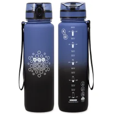 Ars Una: borraccia motivazionale opaca con effetto sfumato, senza BPA - 1000 ml - Stormy Night immagine 2