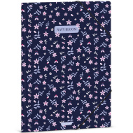 Ars Una: cartellina elastica "Navy Bloom" a fiori formato A4