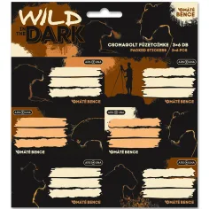 Ars Una: etichette per quaderni "Wild in the dark" con motivo leone, confezione da 3x6 pezzi